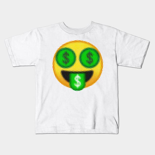 Emoji: Rich (Money-Mouth Face) Kids T-Shirt by Sinnfrey